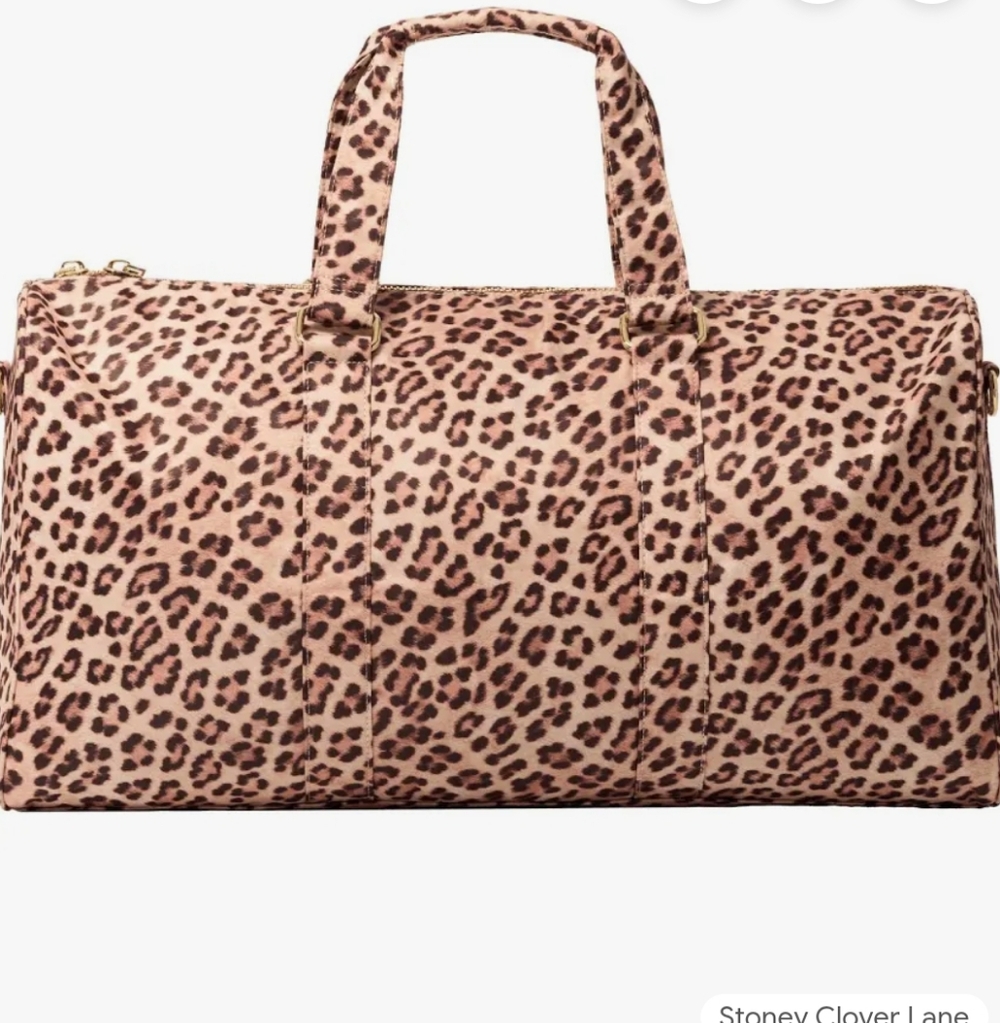 Stoney Clover Lane Into The Wild Leopard Classic Full Duffle *Price Firm*